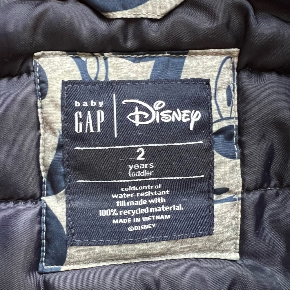 GAP Baby x Disney Mickey Mouse Puffer Jacket, 2T - Picture 6 of 10